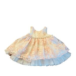 American Princess Pink and White Formal Dress Size 9 Months